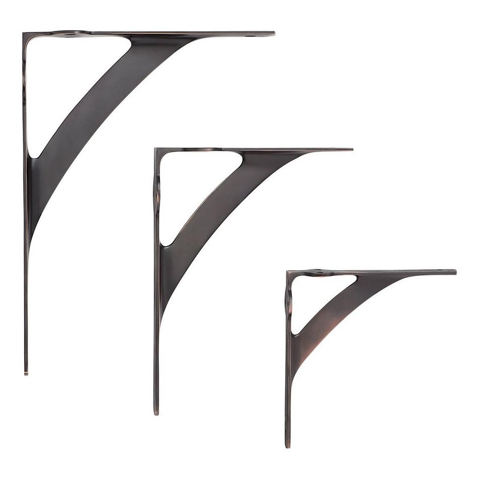 5-1/4" Veruca Brass Shelf Bracket - Oil Rubbed Bronze, , large image number 1