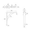 5-7/8" Veruca Brass Shelf Bracket - Brushed Nickel, , large image number 2
