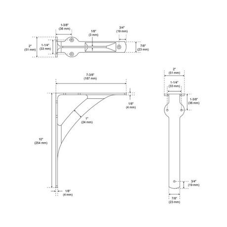 Veruca Brass Shelf Bracket