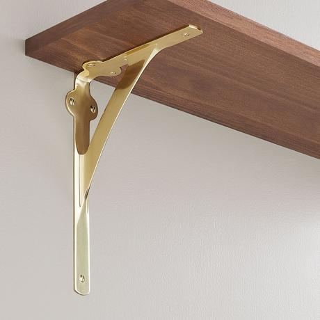 Veruca Brass Shelf Bracket