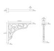 8" Amaranth Cast Iron Shelf Bracket, , large image number 2