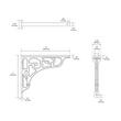 8" Amaranth Cast Iron Shelf Bracket, , large image number 2