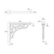 10" Amaranth Cast Iron Shelf Bracket, , large image number 2
