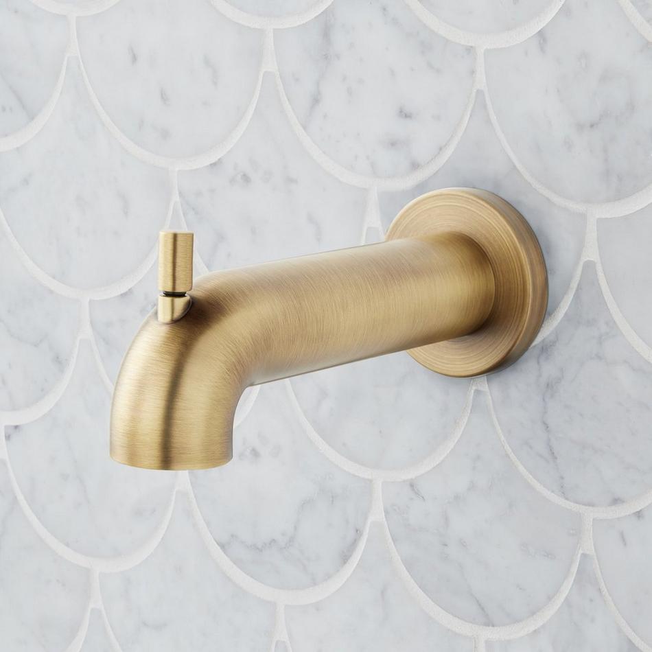 Lexia Tub Spout with Diverter - Aged Brass, , large image number 0