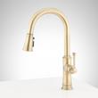 Beasley Single-Hole Pull-Down Kitchen Faucet - Aged Brass, , large image number 1