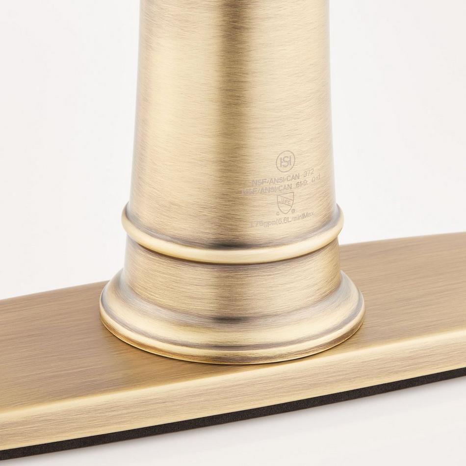 Beasley Single-Hole Pull-Down Kitchen Faucet with Deck Plate - Aged Brass, , large image number 4