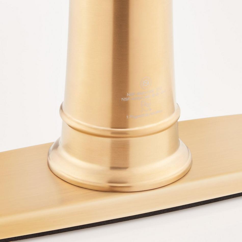 Beasley Single-Hole Pull-Down Kitchen Faucet with Deck Plate - Brushed Gold, , large image number 4
