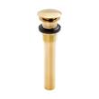 Mushroom Style Pop-Up Bathroom Drain - Overflow Holes - Brushed Gold, , large image number 0