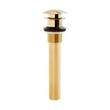 Mushroom Style Pop-Up Bathroom Drain - Overflow Holes - Brushed Gold, , large image number 2