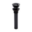 Mushroom Style Pop-Up Bathroom Drain - Overflow Holes - Matte Black, , large image number 0