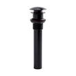 Mushroom Style Pop-Up Bathroom Drain - Overflow Holes - Matte Black, , large image number 2