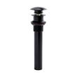 Mushroom Style Pop-Up Bathroom Drain - Overflow Holes - Matte Black, , large image number 1