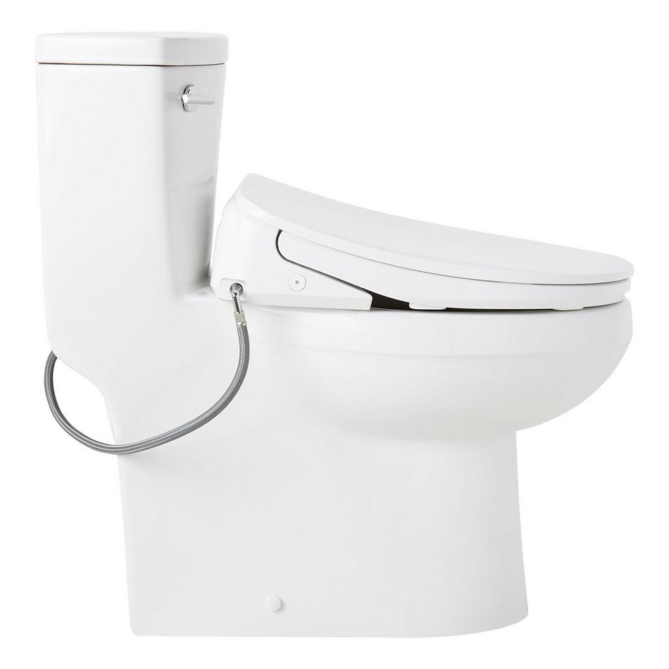 Brinstead One-Piece Elongated Skirted Toilet with Angelou Bidet Seat - Chrome Handle, , large image number 3