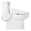 Brinstead One-Piece Elongated Skirted Toilet with Angelou Bidet Seat - Brushed Gold Handle, , large image number 2