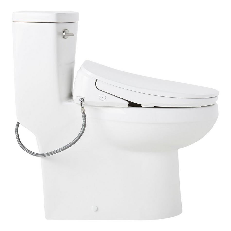 Brinstead One-Piece Elongated Skirted Toilet with Angelou Bidet Seat - Brushed Nickel Handle, , large image number 2