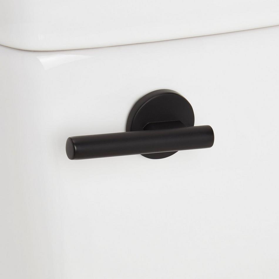 Brinstead One-Piece Elongated Skirted Toilet with Angelou Bidet Seat - Matte Black Handle, , large image number 4