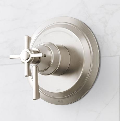 Marceau Dual Control Pressure Balance Shower Trim - Cross Handles