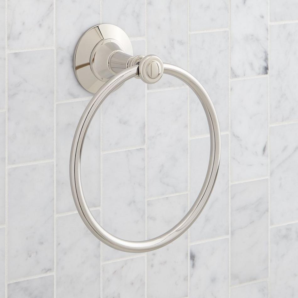Marceau Towel Ring - Polished Nickel, , large image number 1