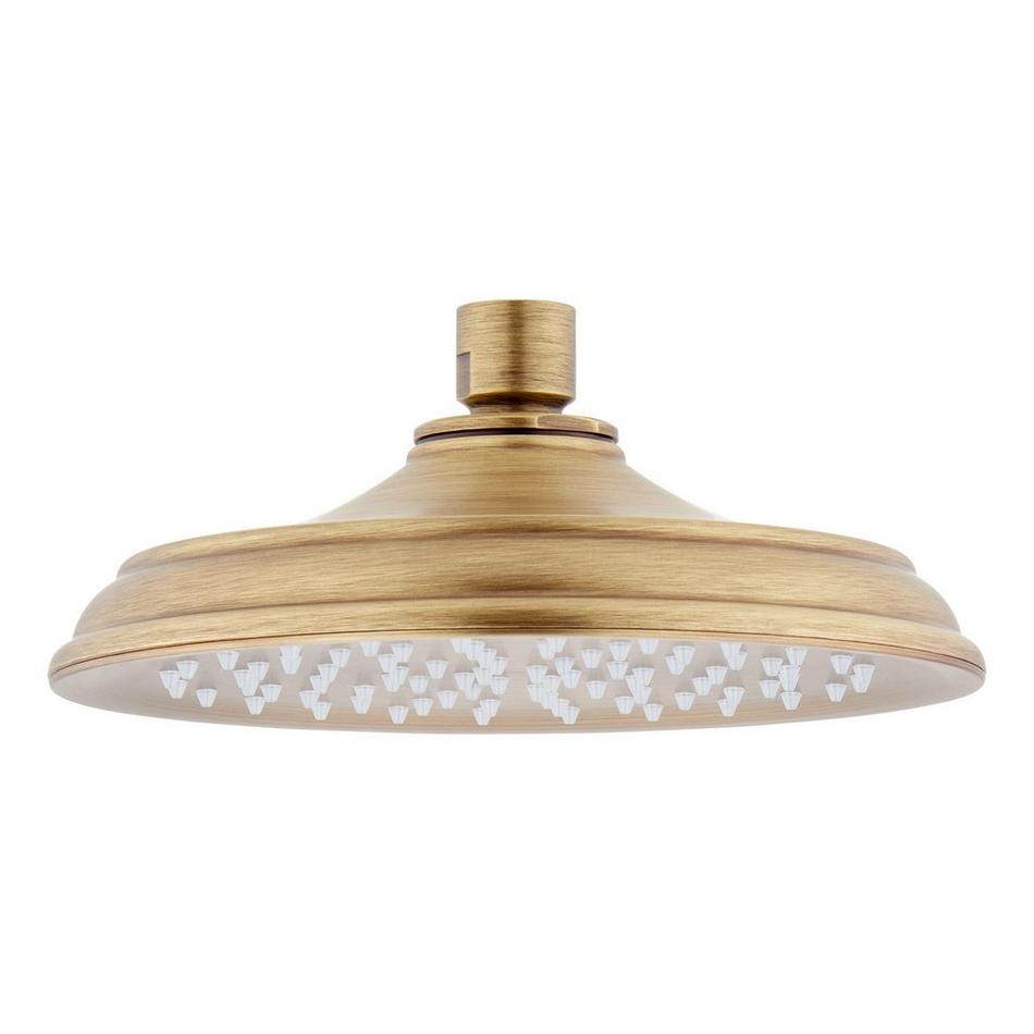 7" Round Single-Function 1.75 gpm Shower Head - Aged Brass, , large image number 1