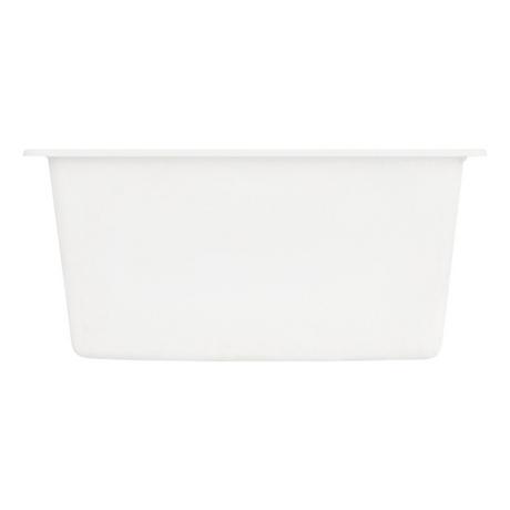 25" Totten Granite Composite Dual-Mount Laundry Sink - Drop-in or Undermount - White