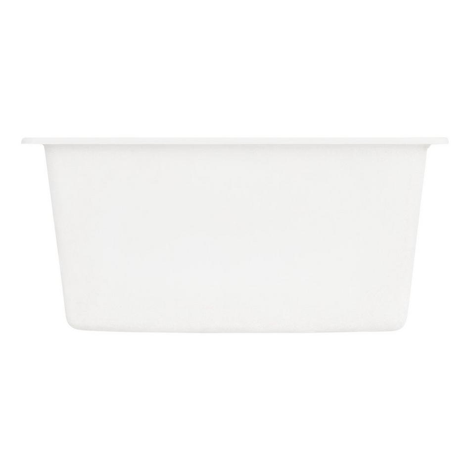 25" Totten Granite Composite Dual-Mount Laundry Sink - Drop-in or Undermount - White, , large image number 3