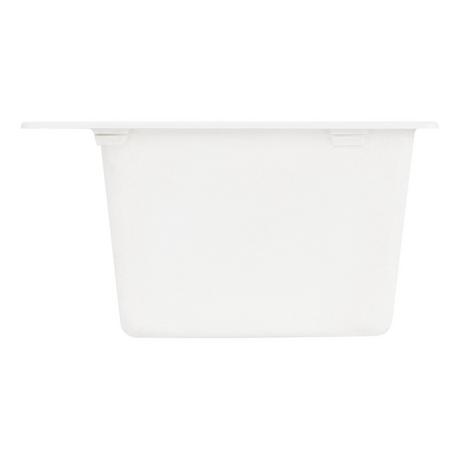 25" Totten Granite Composite Dual-Mount Laundry Sink - Drop-in or Undermount - White