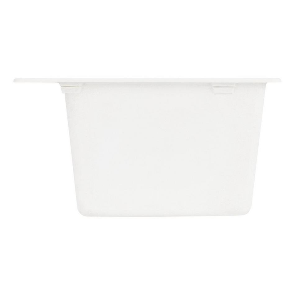 25" Totten Granite Composite Dual-Mount Laundry Sink - Drop-in or Undermount - White, , large image number 4
