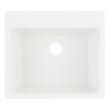25" Totten Granite Composite Dual-Mount Laundry Sink - Drop-in or Undermount - White, , large image number 5