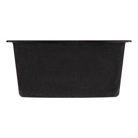 25" Totten Granite Composite Dual-Mount Laundry Sink - Drop-in or Undermount - Black