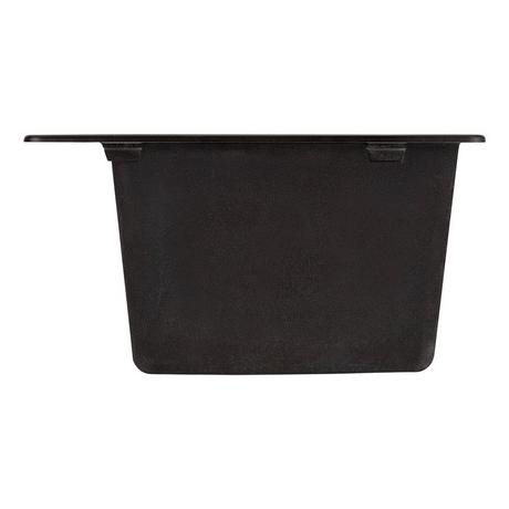 25" Totten Granite Composite Dual-Mount Laundry Sink - Drop-in or Undermount - Black