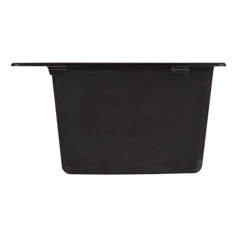 25" Totten Granite Composite Dual-Mount Laundry Sink - Drop-in or Undermount - Black, , large image number 4