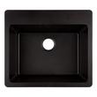 25" Totten Granite Composite Dual-Mount Laundry Sink - Drop-in or Undermount - Black, , large image number 5