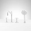 Marceau 4-Hole Roman Tub Faucet and Hand Shower - Cross Handles, , large image number 4