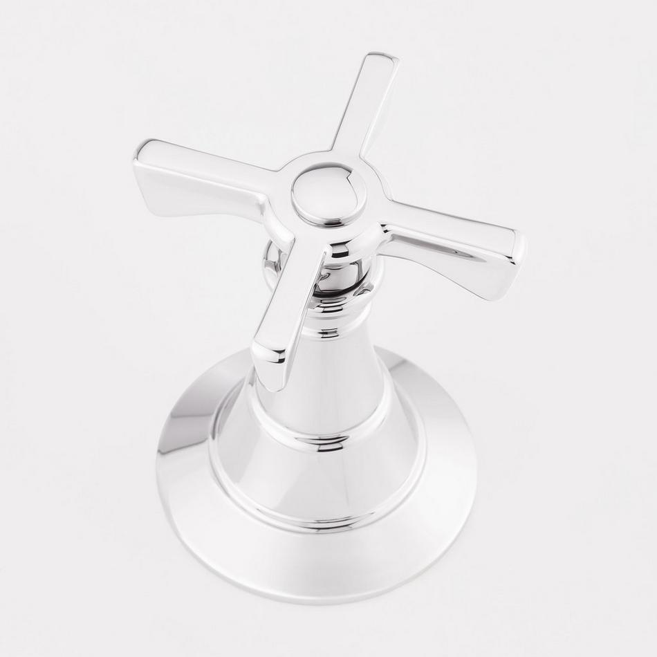 Marceau 4-Hole Roman Tub Faucet and Hand Shower - Cross Handles - Chrome, , large image number 2