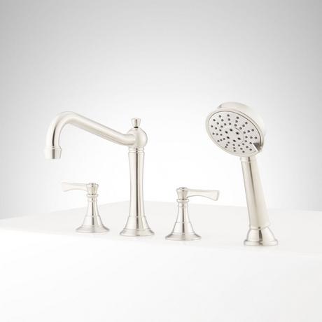 Marceau 4-Hole Roman Tub Faucet and Hand Shower - Lever Handles