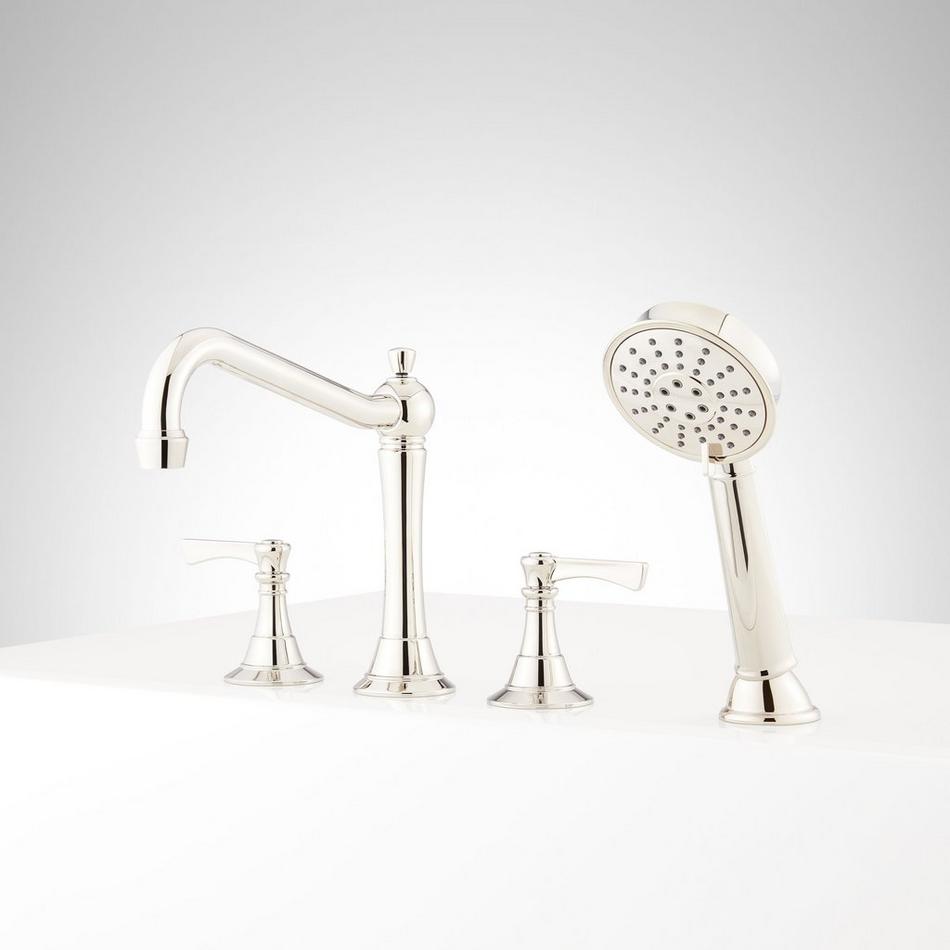 Marceau 4-Hole Roman Tub Faucet and Hand Shower - Lever Handles, , large image number 7