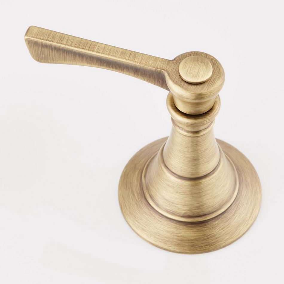 Marceau 4-Hole Roman Tub Faucet and Hand Shower with Rough-In Valve - Lever Handles - Aged Brass, , large image number 2