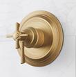 Marceau Dual Control Pressure Balance Shower Trim and Valve - Cross Handles - Aged Brass, , large image number 0