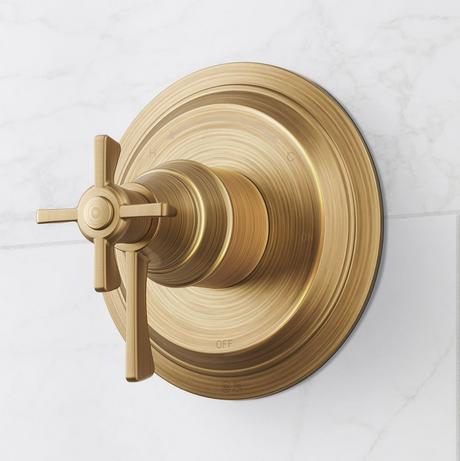 Marceau Dual Control Pressure Balance Shower Trim - Cross Handles
