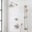 Marceau Dual Control Pressure Balance Shower With Slide Bar & Hand Shower - Cross - Brushed Nickel, , large image number 0