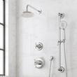 Marceau Dual Control Pressure Balance Shower System With Slide Bar and Hand Shower - Cross Handles, , large image number 2