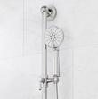 Marceau Dual Control Pressure Balance Shower With Slide Bar & Hand Shower - Cross - Chrome, , large image number 4
