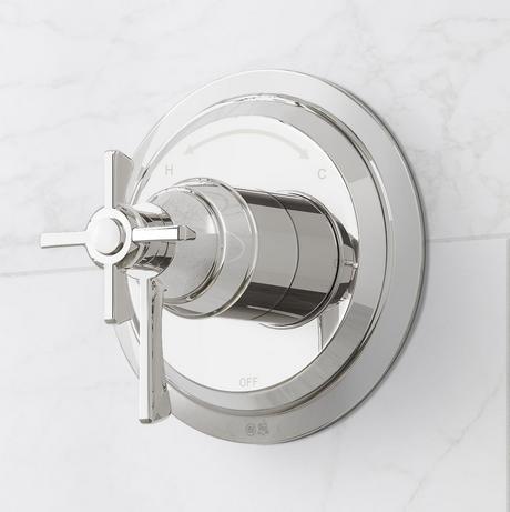 Marceau Dual Control Pressure Balance Shower System With Slide Bar and Hand Shower - Cross Handles