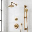 Marceau Dual Control Pressure Balance Shower With Slide Bar & Hand Shower - Lever - Aged Brass, , large image number 0