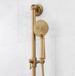 Marceau Dual Control Pressure Balance Shower With Slide Bar & Hand Shower - Lever - Aged Brass, , large image number 4