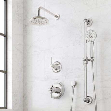 Marceau Dual Control Pressure Balance Shower System With Slide Bar and Hand Shower - Lever Handles