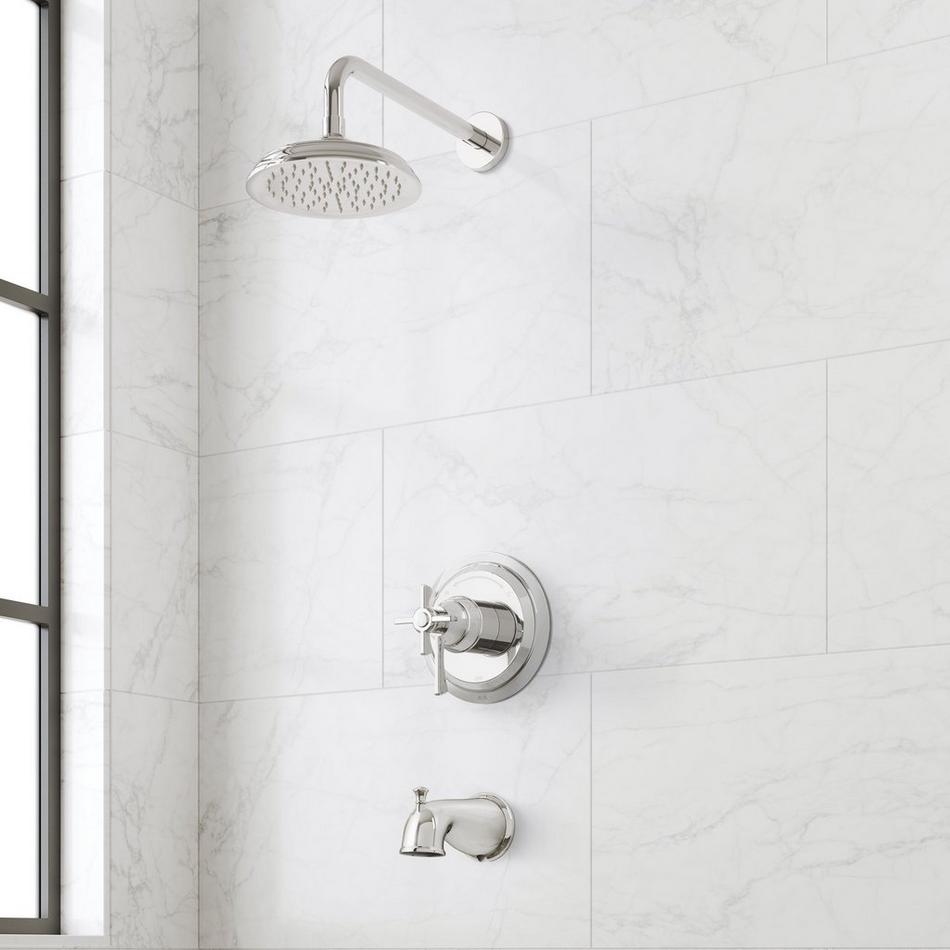 Marceau Dual Control Pressure Balance Tub and Shower System - Cross Handles, , large image number 2