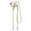 Marceau Freestanding Tub Faucet with Hand Shower - Cross Handles - Aged Brass, , large image number 1