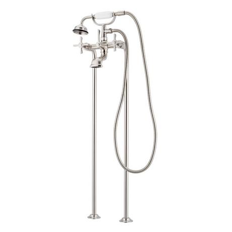 Marceau Freestanding Tub Faucet with Hand Shower - Cross Handle