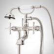 Marceau Freestanding Tub Faucet with Hand Shower - Cross Handles - Brushed Nickel, , large image number 2